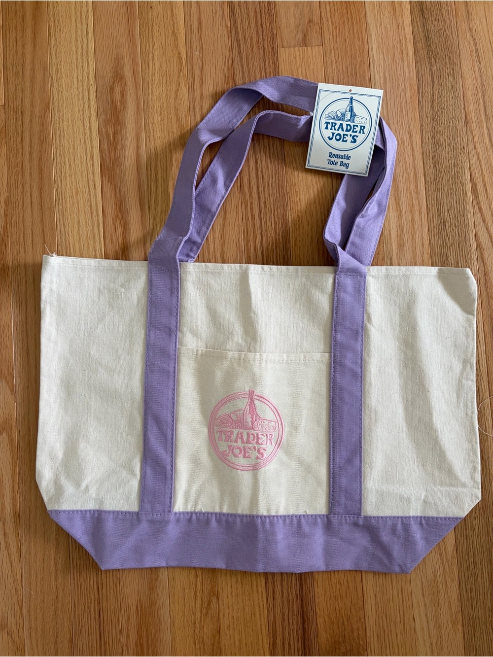 New Trader Joe’s Lavender Canvas Tote Bag